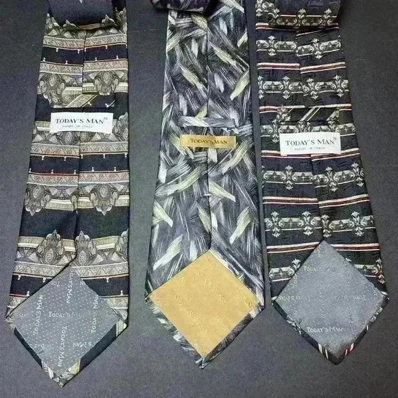 Set Of 3 Todays Man Ties 2 Made In Italy - Picture 4 of 12